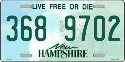 NH license plate 3689702