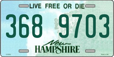 NH license plate 3689703