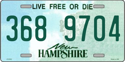 NH license plate 3689704