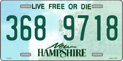 NH license plate 3689718
