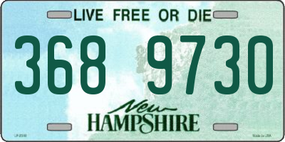 NH license plate 3689730