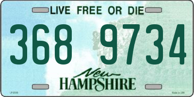 NH license plate 3689734