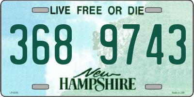 NH license plate 3689743