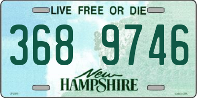 NH license plate 3689746