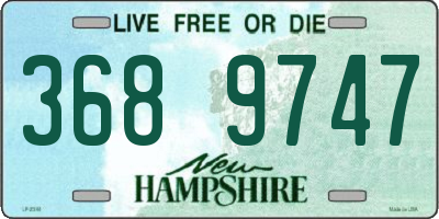 NH license plate 3689747