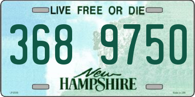NH license plate 3689750