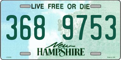 NH license plate 3689753
