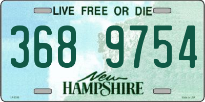 NH license plate 3689754