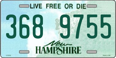 NH license plate 3689755