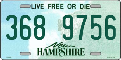 NH license plate 3689756