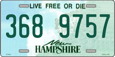 NH license plate 3689757