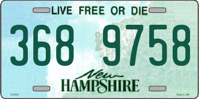 NH license plate 3689758