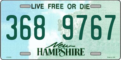 NH license plate 3689767