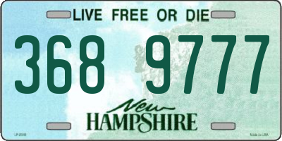 NH license plate 3689777