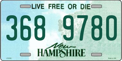 NH license plate 3689780