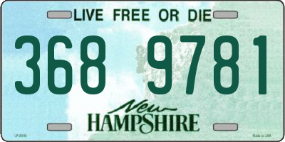 NH license plate 3689781