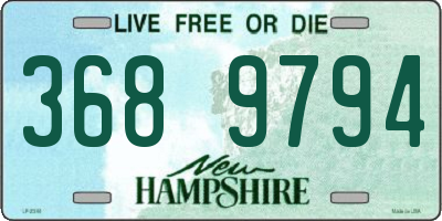 NH license plate 3689794
