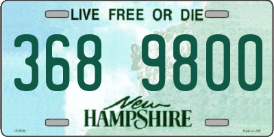NH license plate 3689800