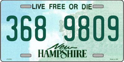 NH license plate 3689809