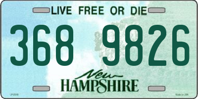 NH license plate 3689826