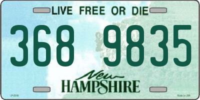 NH license plate 3689835