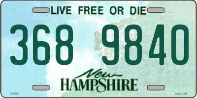 NH license plate 3689840
