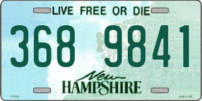 NH license plate 3689841