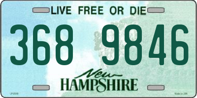 NH license plate 3689846
