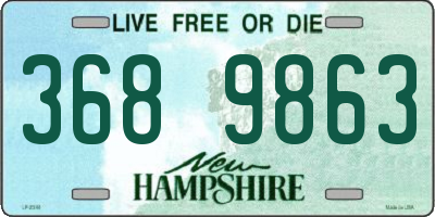 NH license plate 3689863