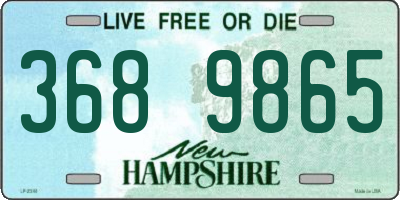 NH license plate 3689865