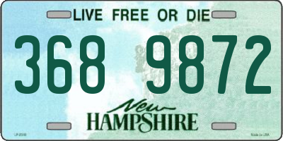 NH license plate 3689872