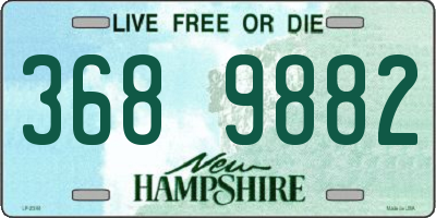 NH license plate 3689882