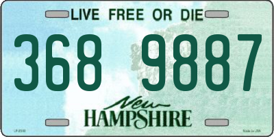 NH license plate 3689887