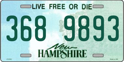 NH license plate 3689893