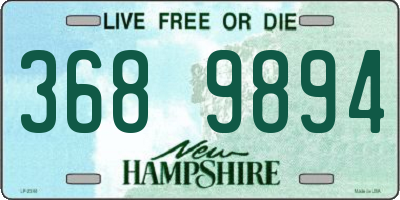 NH license plate 3689894