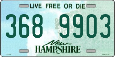 NH license plate 3689903
