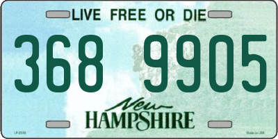 NH license plate 3689905