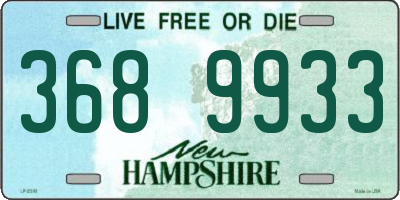 NH license plate 3689933