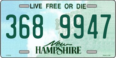 NH license plate 3689947