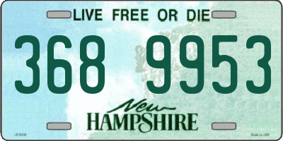 NH license plate 3689953