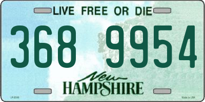 NH license plate 3689954
