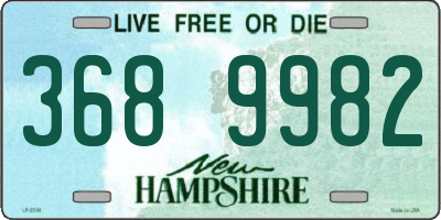 NH license plate 3689982