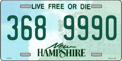 NH license plate 3689990