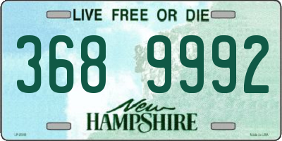 NH license plate 3689992