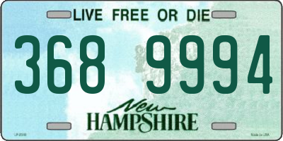NH license plate 3689994