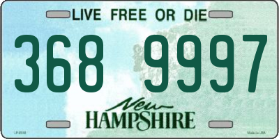 NH license plate 3689997