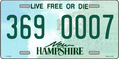 NH license plate 3690007