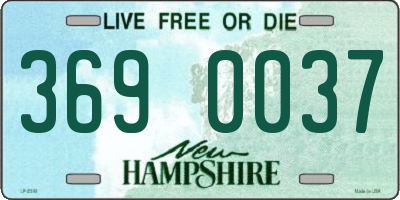 NH license plate 3690037