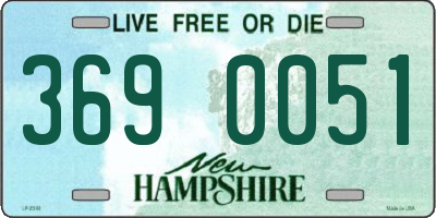 NH license plate 3690051