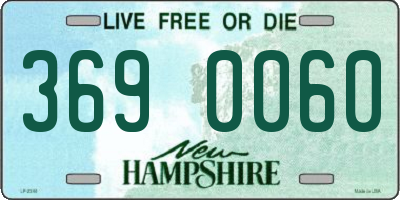 NH license plate 3690060